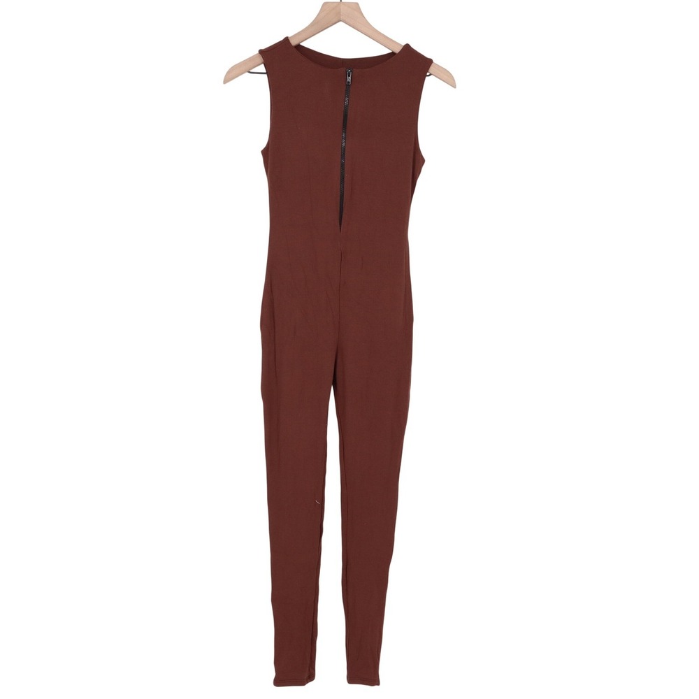 Naked Wardrobe Baby Mama Sleeveless Jumpsuit Brown Size Medium - Picture 2 of 8